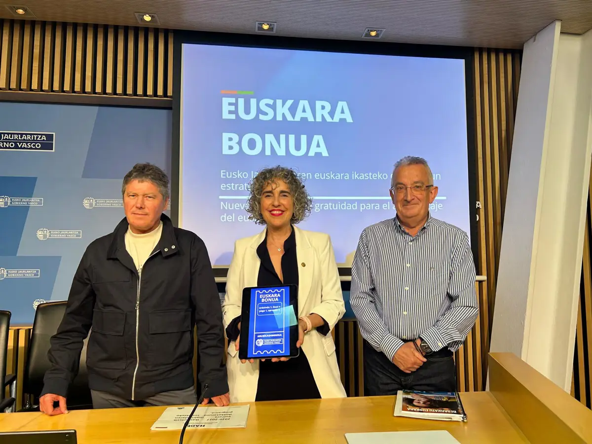 El Gobierno Vasco lanza el programa ‘Euskara Bonua’, que financia el B1 de euskera en 4 años.