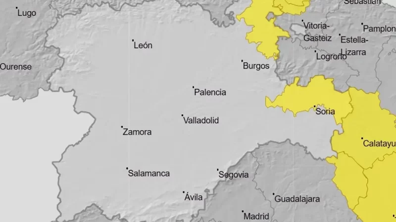 El norte de Burgos y la Ibérica de Soria estarán en aviso por lluvias y tormentas este viernes