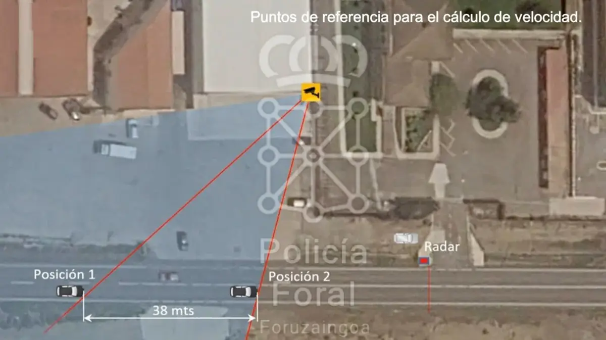 La policía foral emplea una tecnología avanzada para medir la velocidad en accidentes de tráfico