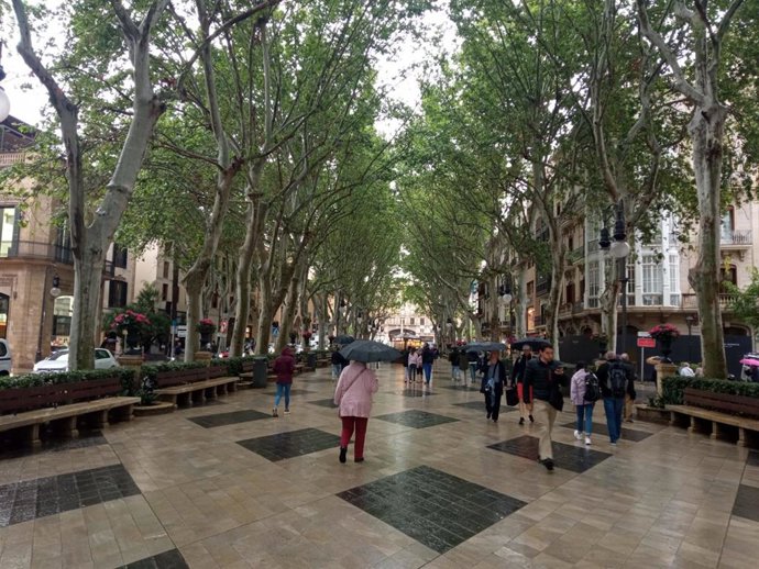 El 112 activa alerta amarilla por lluvias y tormentas en Baleares para este domingo